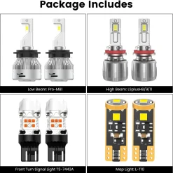 Fit for Volkswagen Golf 2018-2019 & GTI 2018-2020 Custom H7 LED Bulbs Exterior Interior Light Plug n Play