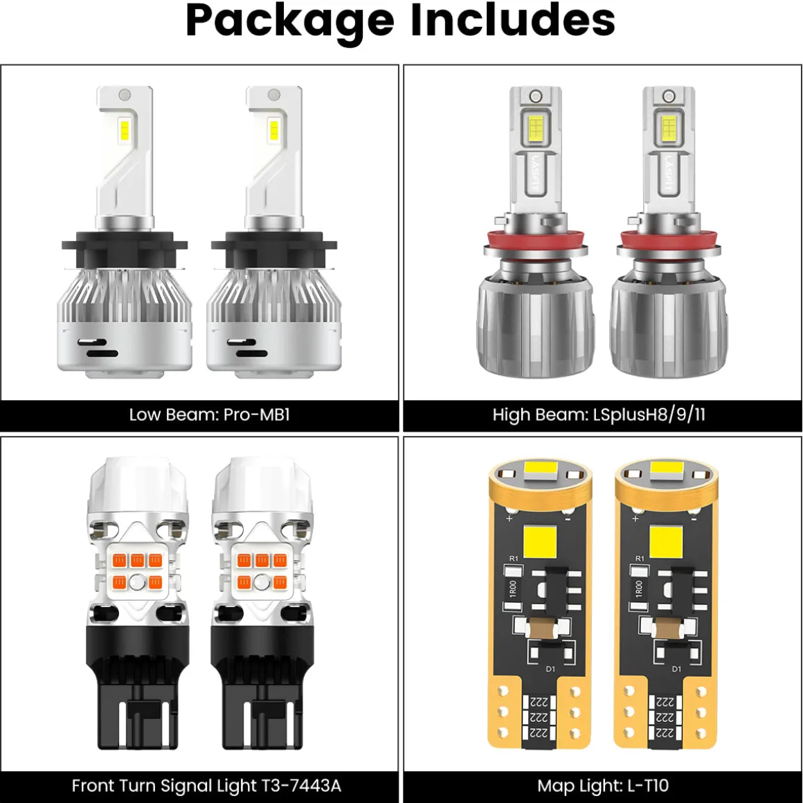 Fit for Volkswagen Golf 2018-2019 & GTI 2018-2020 Custom H7 LED Bulbs Exterior Interior Light Plug n Play