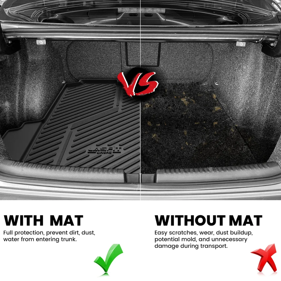 Fit for 2011-2018 Volkswagen Jetta Floor Mats or Cargo Mat, Not Fit Jetta SportWagen