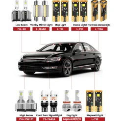 Fit for 2012-2015 Volkswagen Passat Custom H7 LED Bulbs Upgrade | Tested and Verified