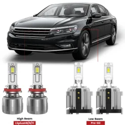 Fit for 2016-2019 Volkswagen Passat Custom H7 LED Bulbs Exterior Interior Lights