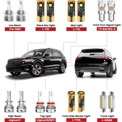 Fit for 2018-2021 Volkswagen Tiguan Custom H7 LED Bulbs Upgrade | Tested and Verified