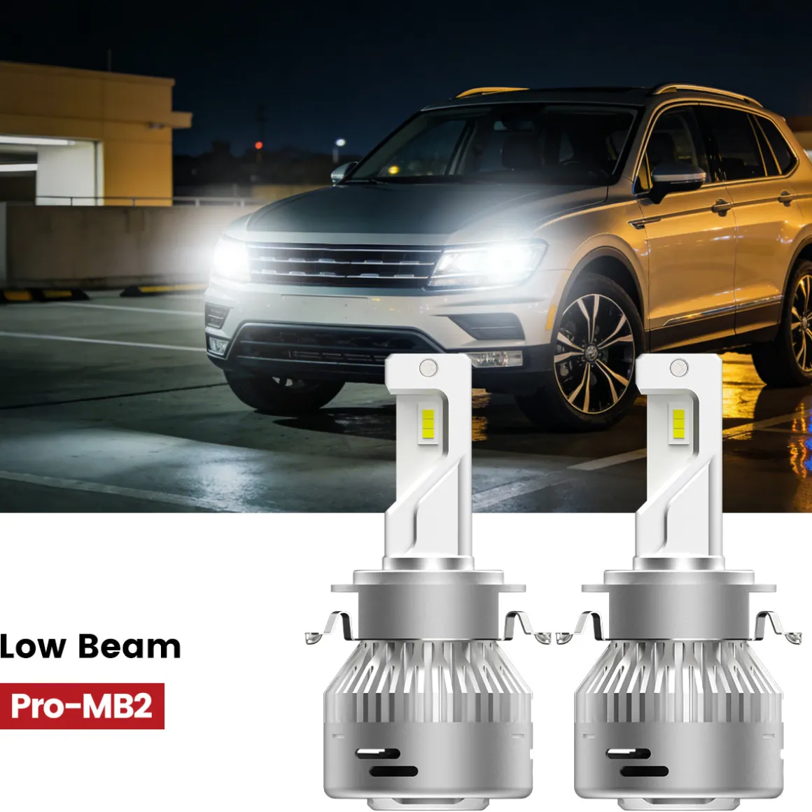 Fit for 2018-2021 Volkswagen Tiguan Custom H7 LED Bulbs Upgrade | Tested and Verified