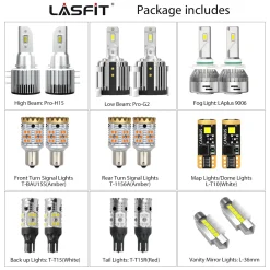 Fit for 2012-2017 Volkswagen Tiguan Custom H7 LED Bulbs Exterior Interior Lights Plug n Play