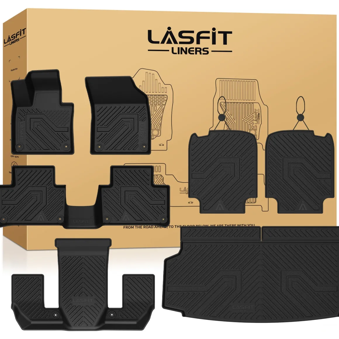 Fit for 2016-2026 Volvo XC90 Floor & Seatback & Cargo Mats, Not Fit Hybrid