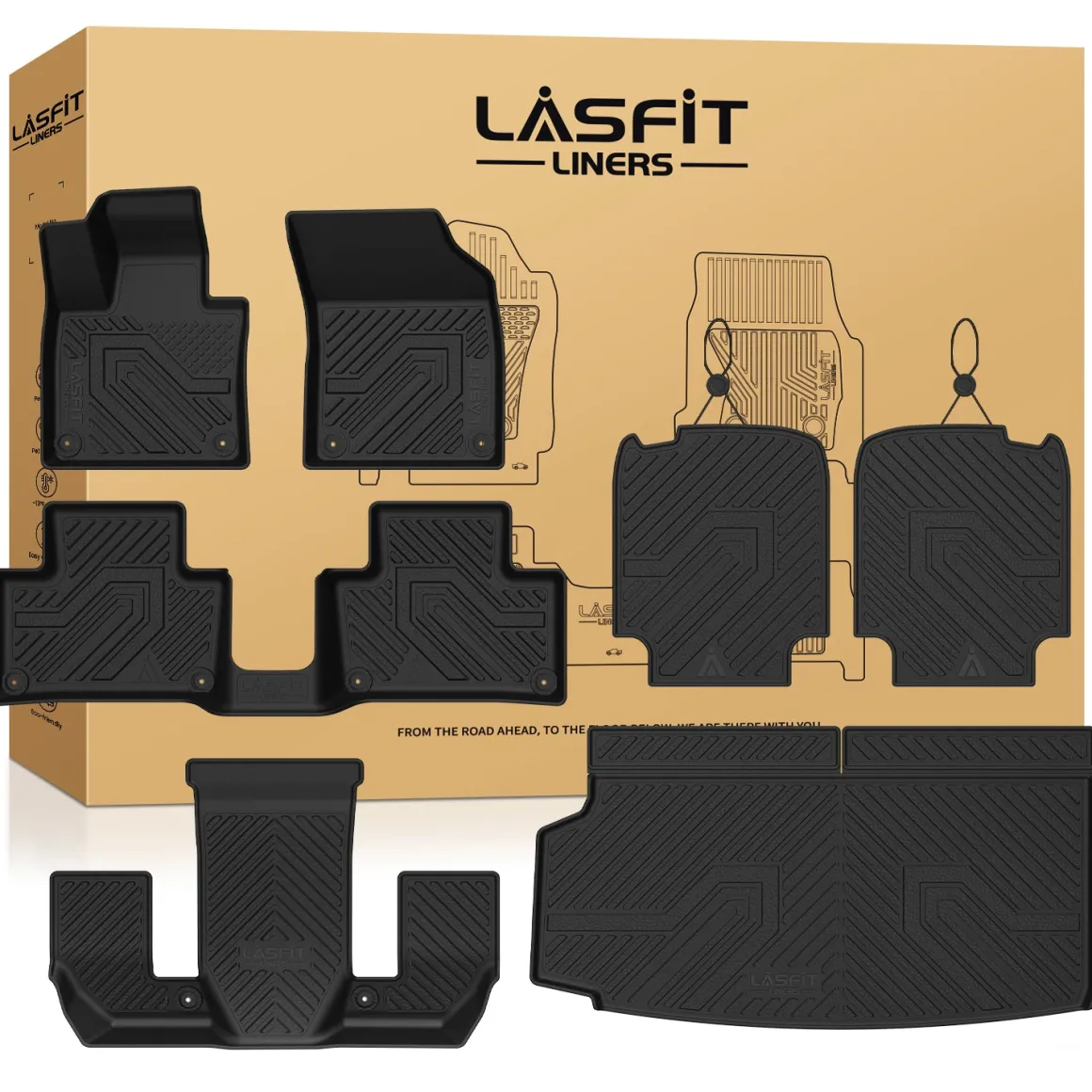 Fit for 2016-2026 Volvo XC90 Floor & Seatback & Cargo Mats, Not Fit Hybrid