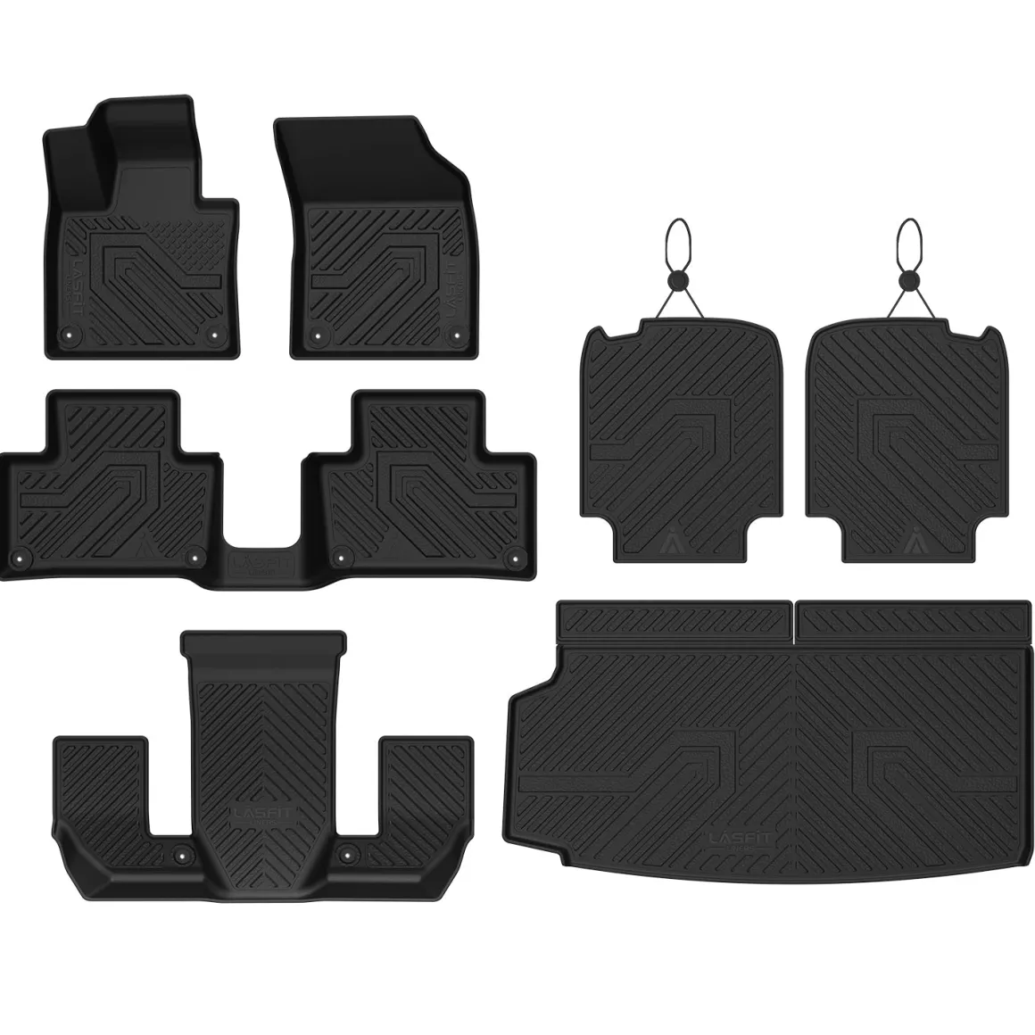 Fit for 2016-2026 Volvo XC90 Floor & Seatback & Cargo Mats, Not Fit Hybrid