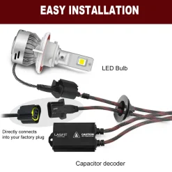 H13 9008 LED Bulb Canbus Adapter Anti-Hyper Flash Error Free