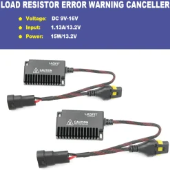 9006 9005 9012 H10 9145 LED Bulb Load Resistor Harness Anti-Flicker Warning Canceler