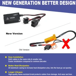 H7 LED Bulb Load Resistor Harness Anti-Hyper Flash Error Free