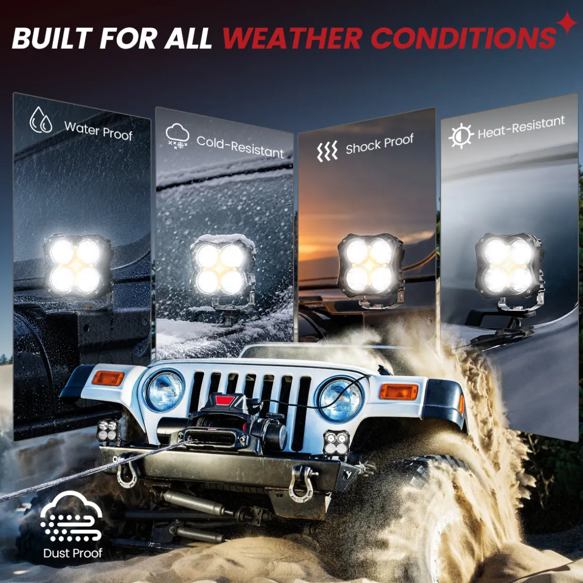 5 Inch LED Pod Off-Road Light Spot Combo 60W
