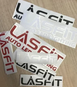 LASFIT Customized Waterproof Stickers-7.1in | White