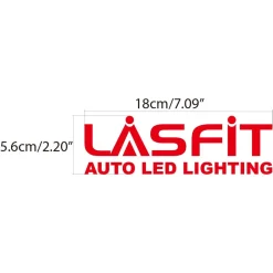 LASFIT Customized Waterproof Stickers-7.1in | Red