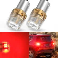 1156 1141 1003 LED Brake Tail Stop Parking Light Bulb | Brilliant Red (Don't Work for Trucks), 2 Bulbs | Upgraded L2 Series