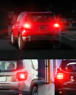 1156 1141 1003 LED Brake Tail Stop Parking Light Bulb | Brilliant Red (Don't Work for Trucks), 2 Bulbs | Upgraded L2 Series