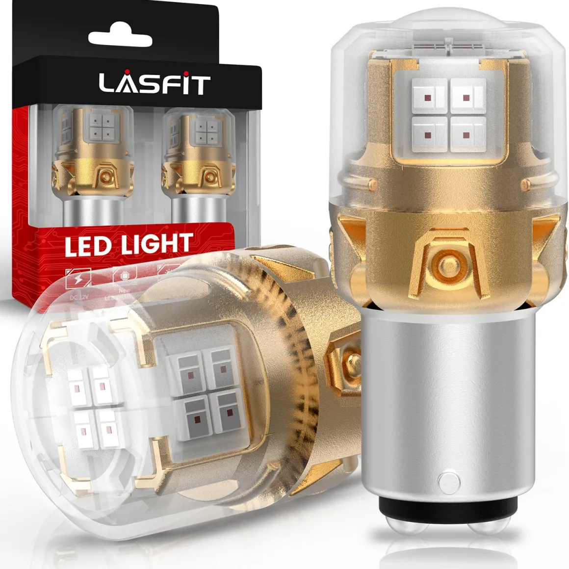 1157 2057 2357 7528 LED Brake Tail Stop Parking Light Bulb | Brilliant Red (Don't Work for Trucks), 2 Bulbs | Upgraded L2 Series