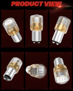 1157 2057 2357 7528 LED Brake Tail Stop Parking Light Bulb | Brilliant Red (Don't Work for Trucks), 2 Bulbs | Upgraded L2 Series