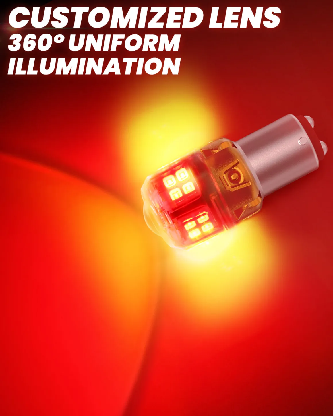 1157 2057 2357 7528 LED Brake Tail Stop Parking Light Bulb | Brilliant Red (Don't Work for Trucks), 2 Bulbs | Upgraded L2 Series