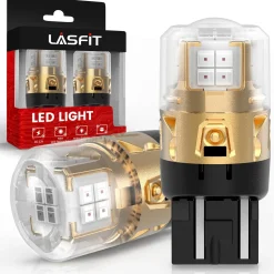 7443 7440 7444 LED Brake Tail Stop Parking Light Bulb | Brilliant Red, 2 Bulbs | Upgraded L2 Series