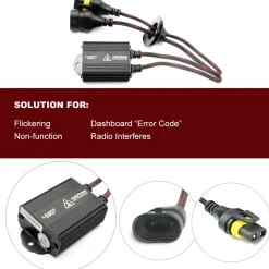 9006 9005 9012 LED Bulb Canbus Adapter Anti-Flicker Warning Canceler
