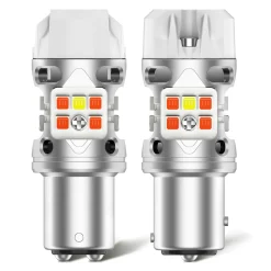 1157 2057 LED Front Turn Signal Bulbs CanBus-Ready Switchback | T3 Series
