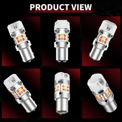 1157 2057 LED Front Turn Signal Bulbs CanBus-Ready Switchback | T3 Series