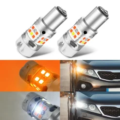 1157 2057 LED Front Turn Signal Bulbs CanBus-Ready Switchback | T3 Series