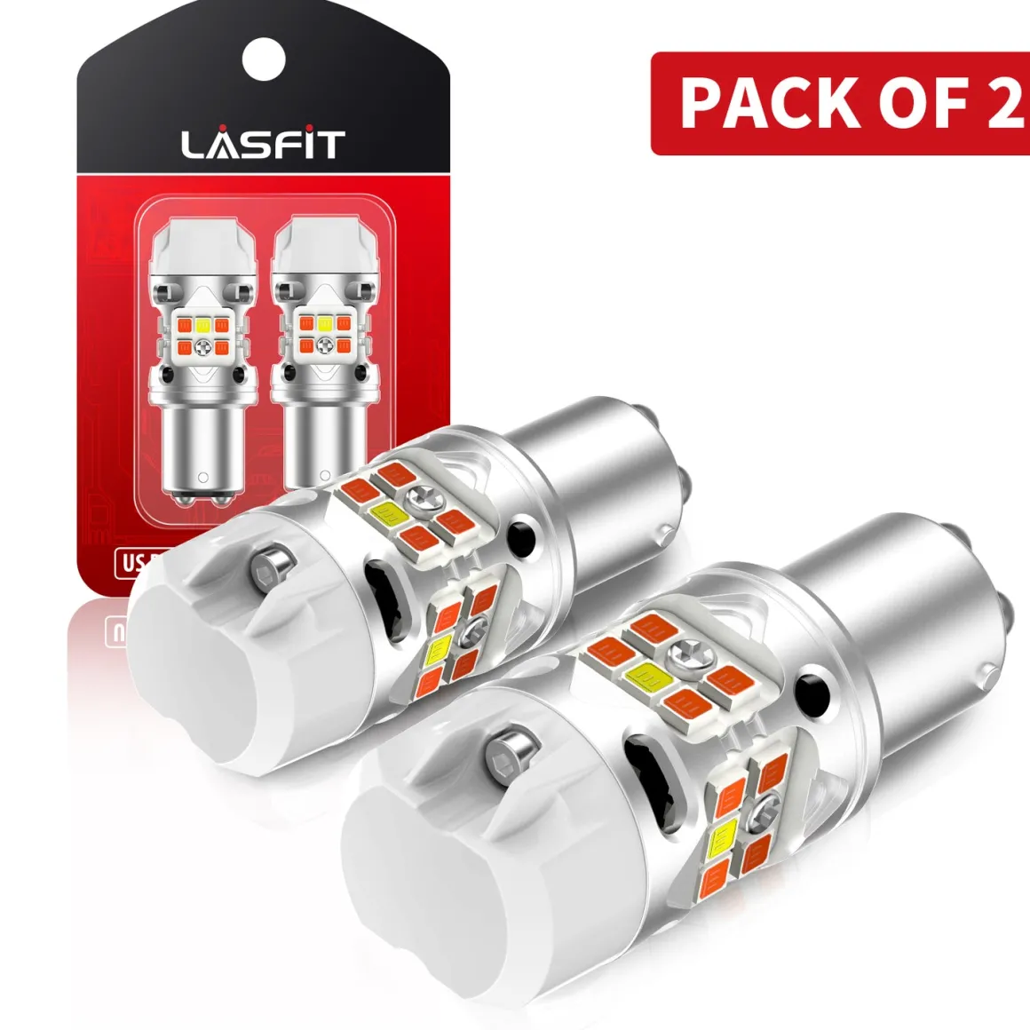1157 2057 LED Front Turn Signal Bulbs CanBus-Ready Switchback | T3 Series
