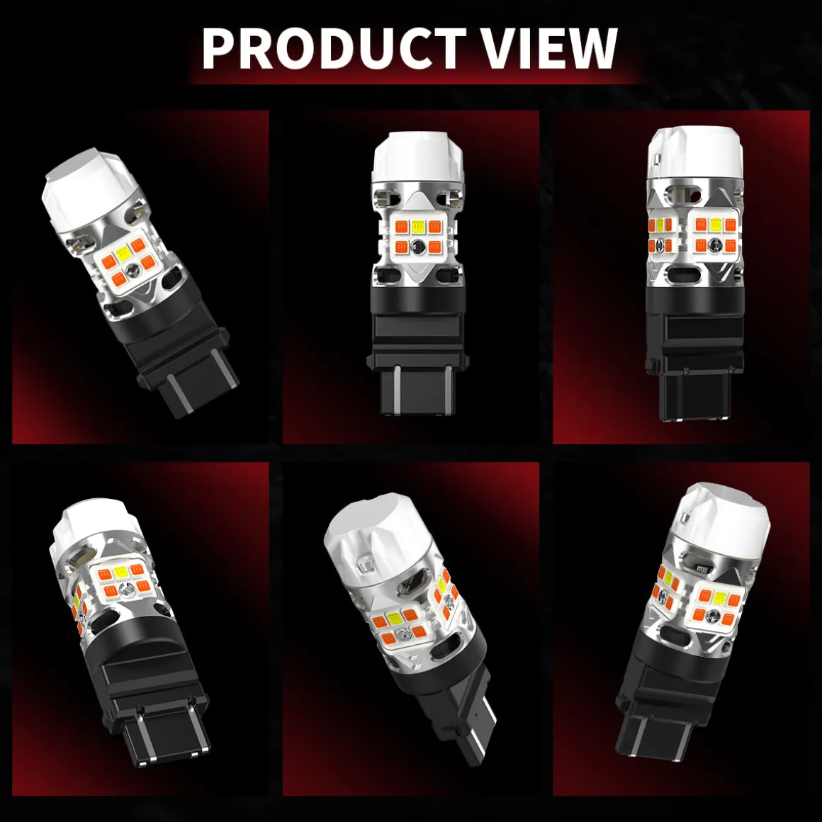 3157 4157 LED Front Turn Signal Bulbs CanBus-Ready Switchback | T3 Series