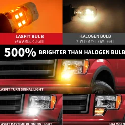 3157 4157 LED Front Turn Signal Bulbs CanBus-Ready Switchback | T3 Series