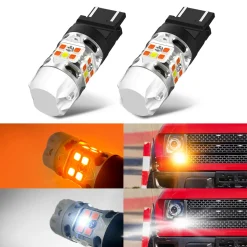 3157 4157 LED Front Turn Signal Bulbs CanBus-Ready Switchback | T3 Series