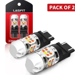 3157 4157 LED Front Turn Signal Bulbs CanBus-Ready Switchback CK Socket | T3 Series