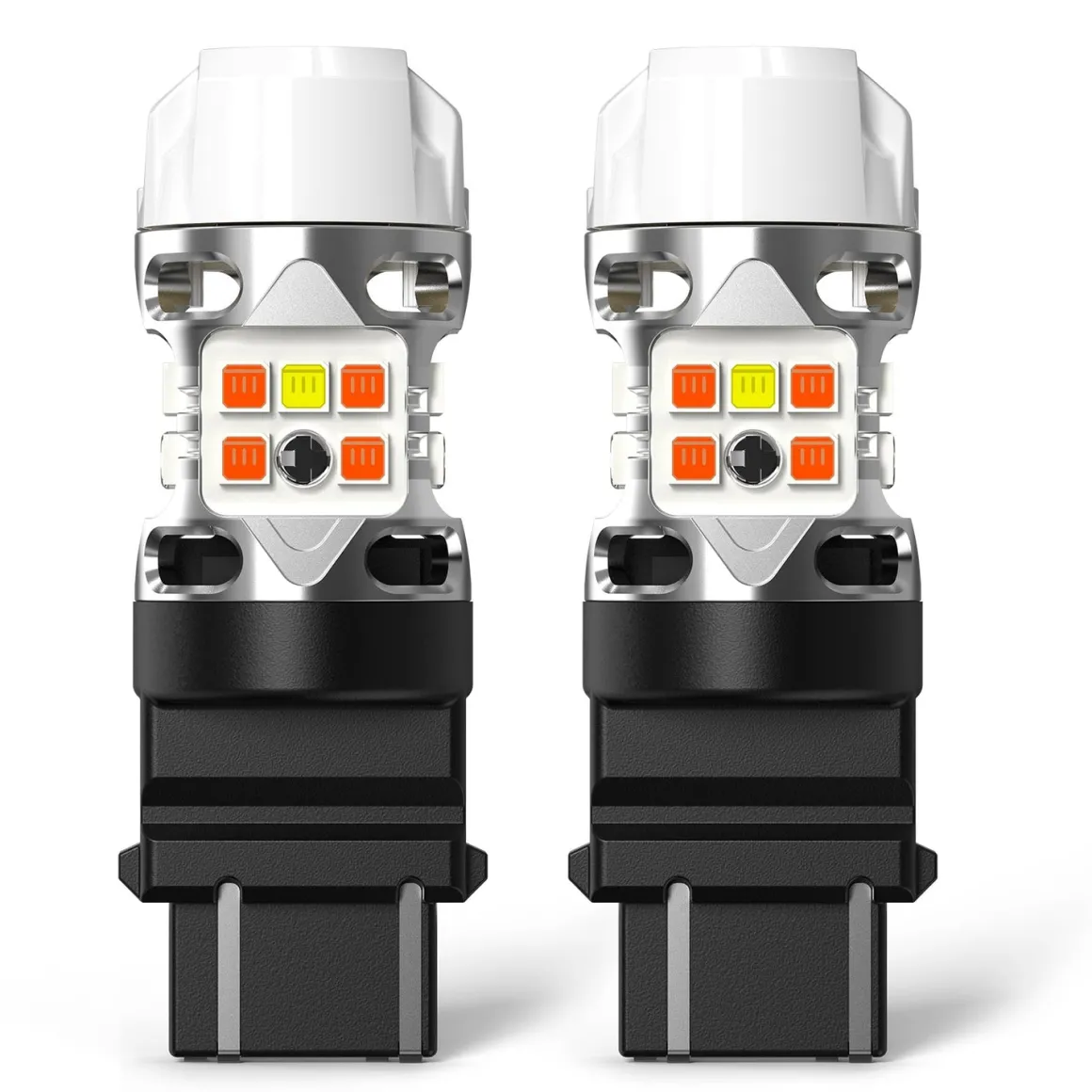 3157 4157 LED Front Turn Signal Bulbs CanBus-Ready Switchback CK Socket | T3 Series