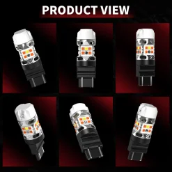 4257 LED Front Turn Signal Bulbs CanBus-Ready Switchback | T3 Series