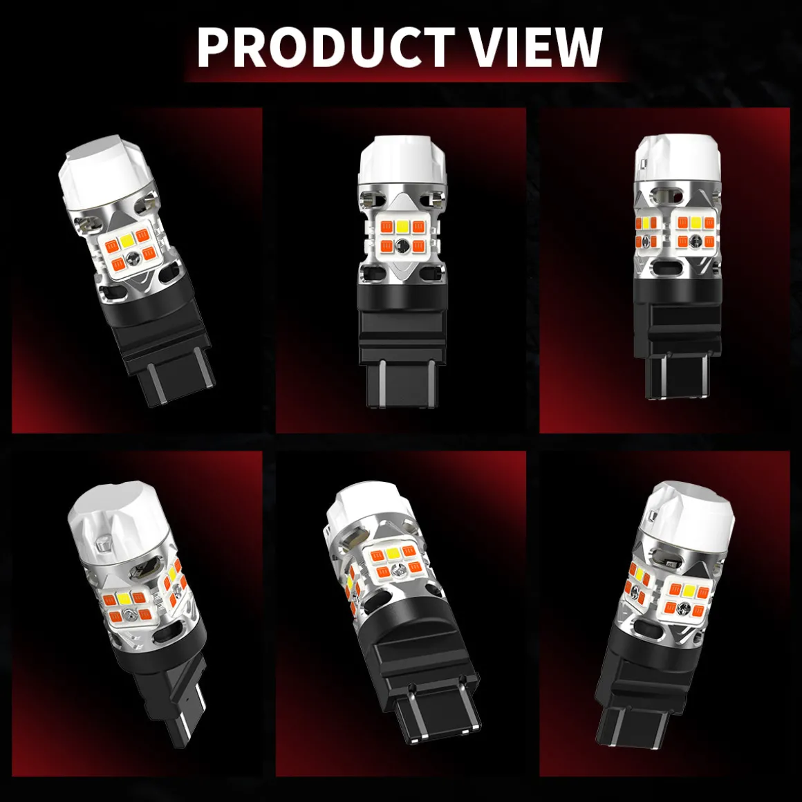4257 LED Front Turn Signal Bulbs CanBus-Ready Switchback | T3 Series