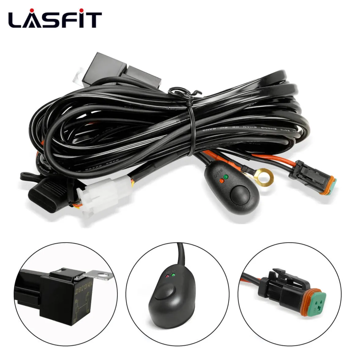 LED Light Bars Wiring Harness with DT Connector - 1 Lead