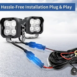 LED Pods Wiring Harness with DT Connectors - 2 Leads