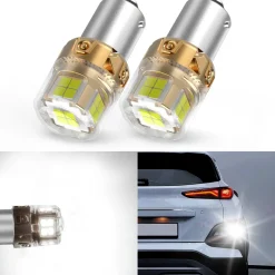 1156 1073 7506 1141 LED Reverse Backup Light Bulb | Xenon White, 2 Bulbs | Upgraded L2 Series