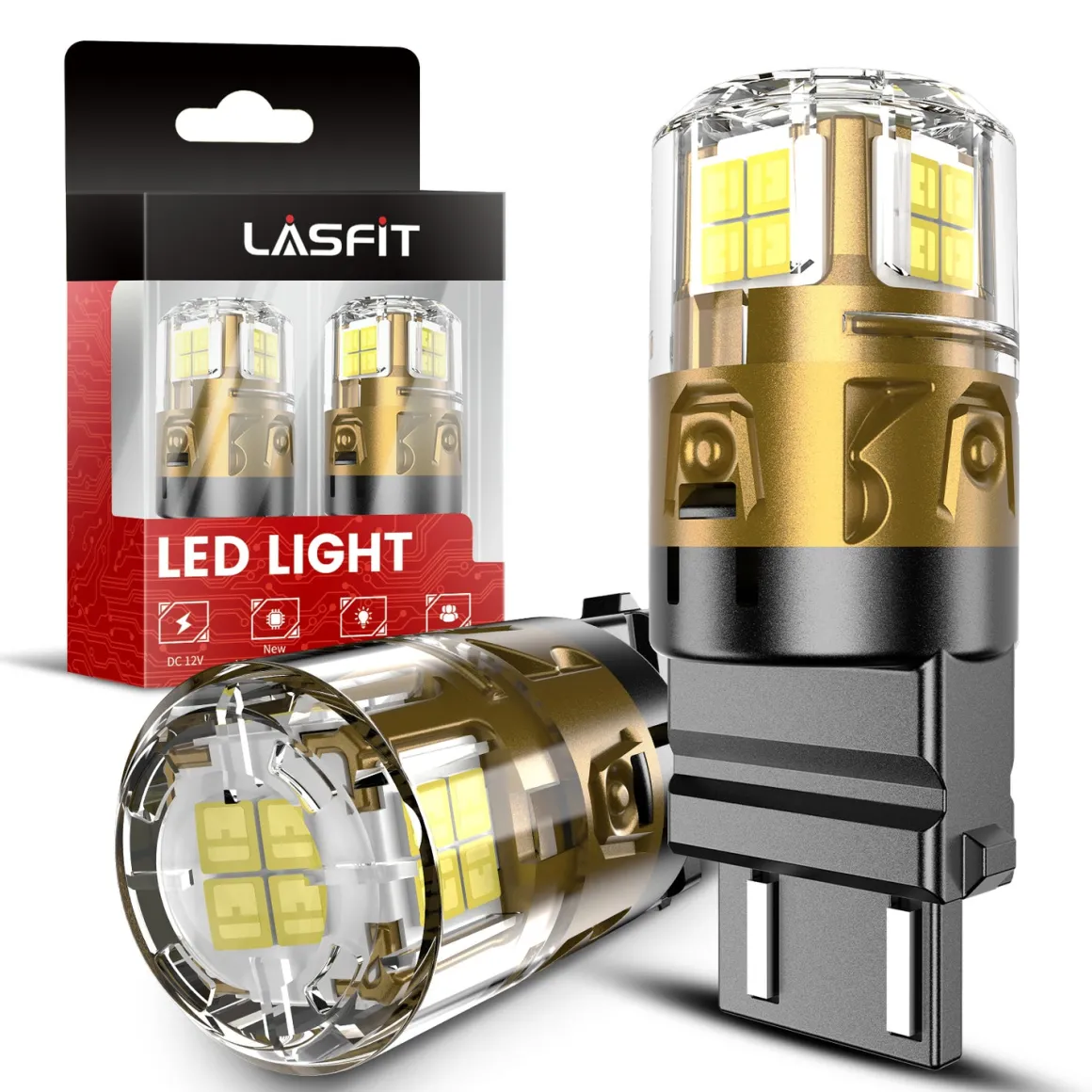 3157 3156 3057 4157 LED Reverse Backup Light Bulb | Xenon White,2 Bulbs | Upgraded L2 Series