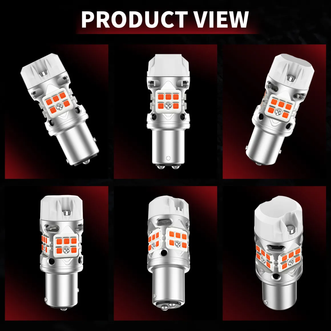 1157 2057 LED Turn Signal Bulbs CanBus-Ready Amber | T3 Series