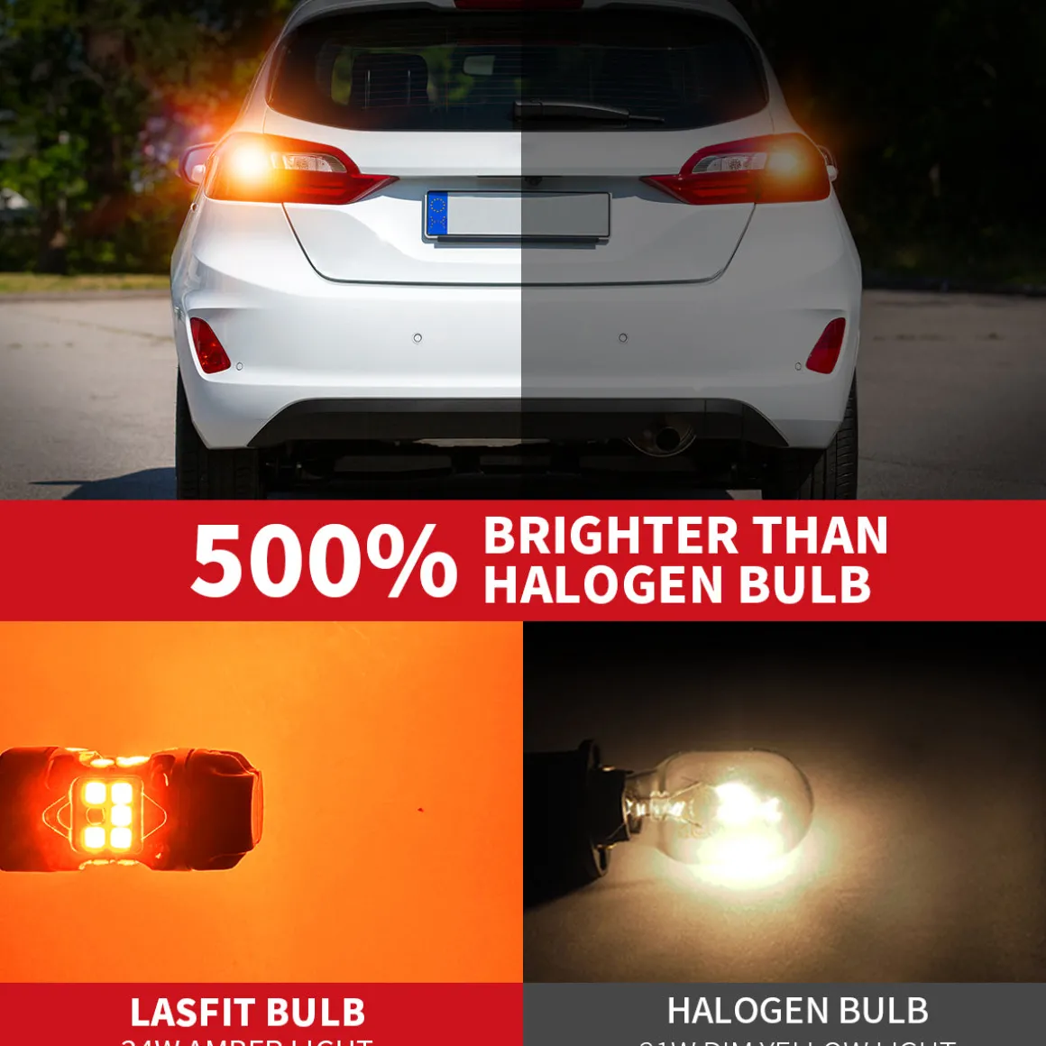 3157 4157 LED Turn Signal Bulbs CanBus-Ready Amber | T3 Series