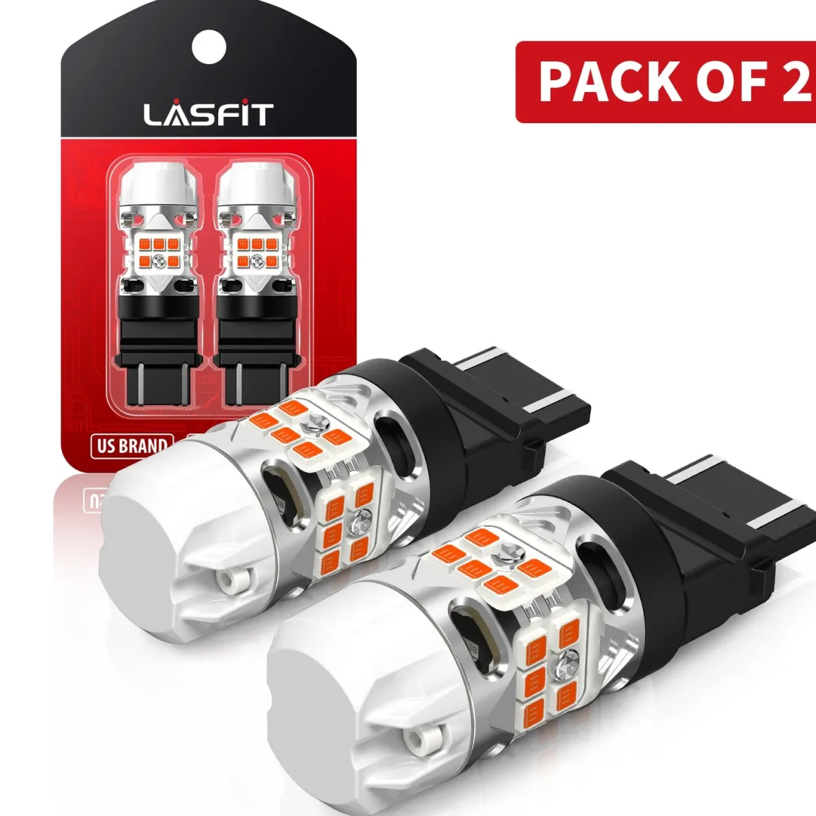 3157 4157 LED Turn Signal Bulbs CanBus-Ready Amber CK Socket | T3 Series