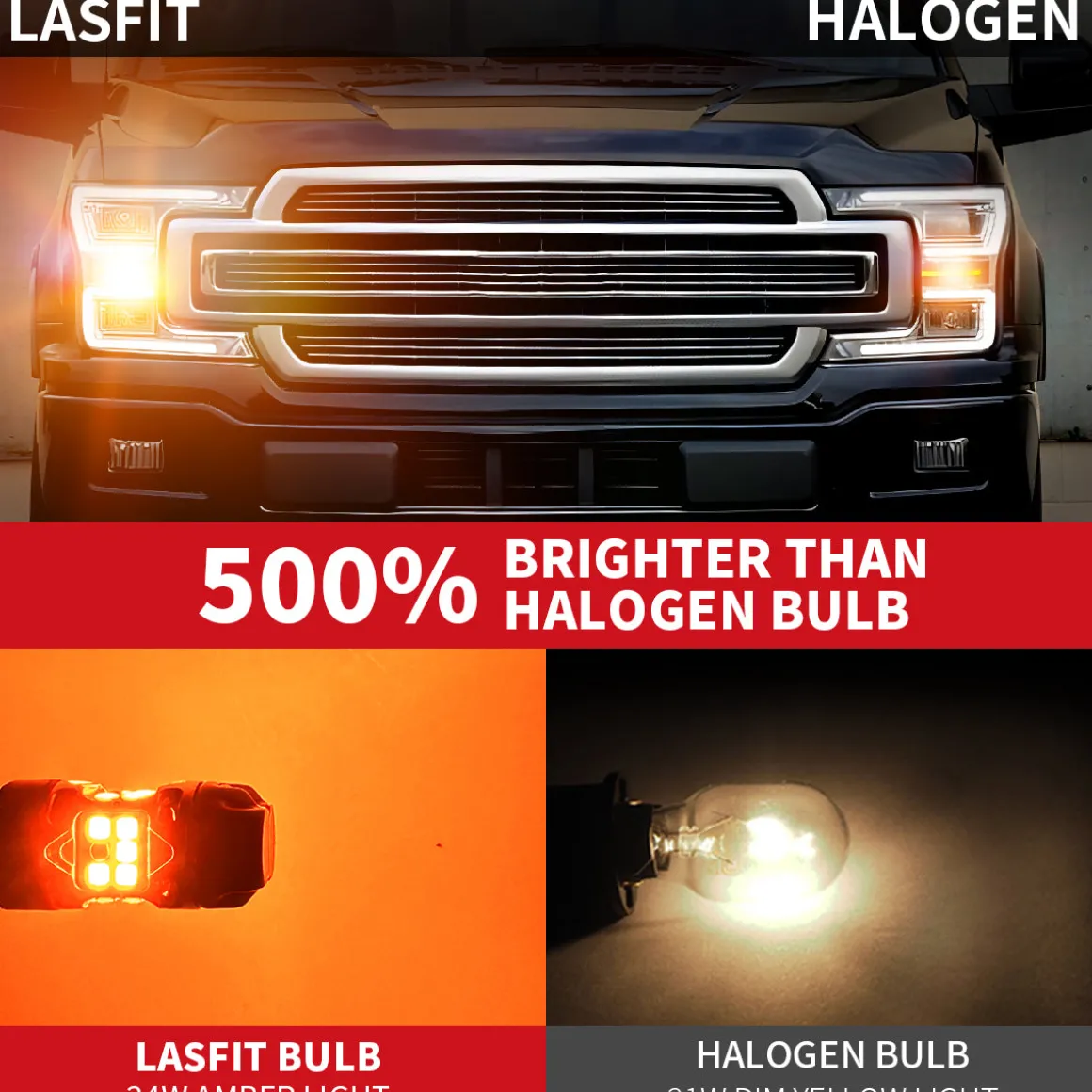 4257 LED Turn Signal Bulbs CanBus-Ready Amber | T3 Series