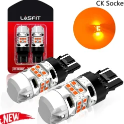 7440 7443 LED Turn Signal Bulbs CanBus-Ready Amber CK Socket | T3 Series