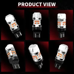 7440 7443 LED Turn Signal Bulbs CanBus-Ready Amber CK Socket | T3 Series