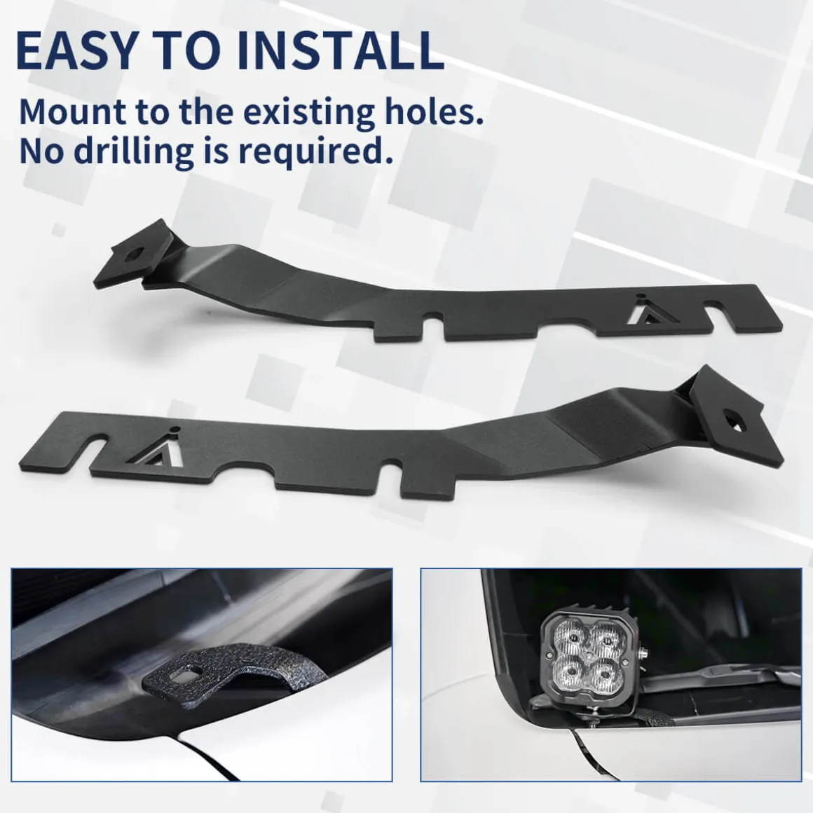 Low Profile Ditch Light Brackets Fit For 2010-2018 RAM 1500 2500 3500 | LASFIT