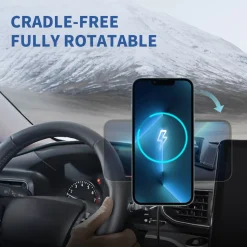 Magnetic Wireless Car Charger, Specific Phone Mount for Ford Explorer 2020-2022, 15W max Fast Charging for iPhone 14 13 12 Series Compatible with MagSafe Case
