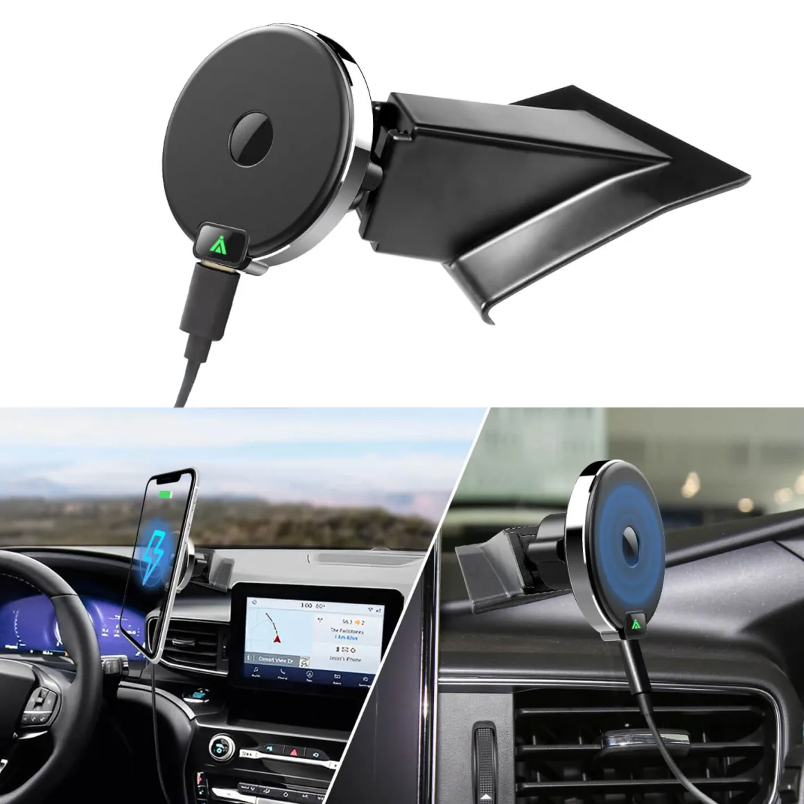 Magnetic Wireless Car Charger, Specific Phone Mount for Ford Explorer 2020-2022, 15W max Fast Charging for iPhone 14 13 12 Series Compatible with MagSafe Case