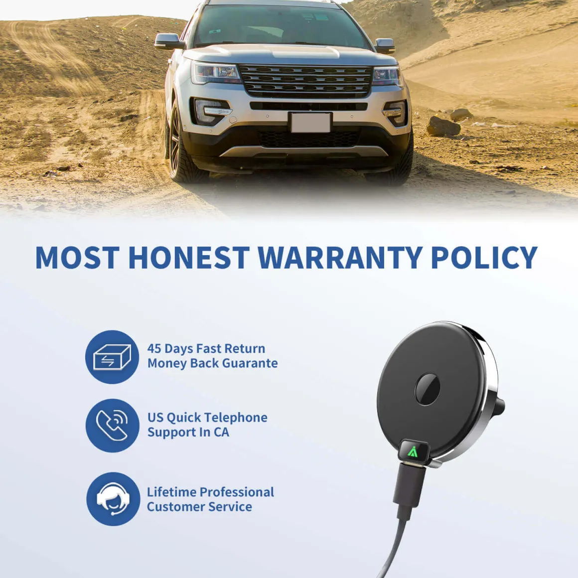 Magnetic Wireless Car Charger, Specific Phone Mount for Ford Explorer 2020-2022, 15W max Fast Charging for iPhone 14 13 12 Series Compatible with MagSafe Case