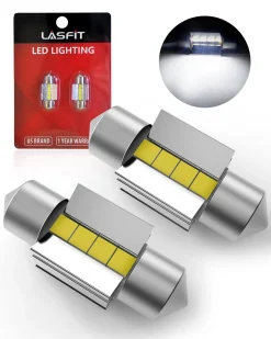 31MM DE3175 DE3021 6428 LED Interior Door Courtesy Luggage Compartment Light Bulb, 2 Bulbs